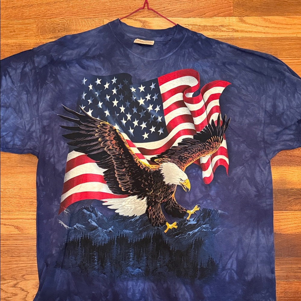 The Mountain Blue Eagle Flag Short Sleeve Tee